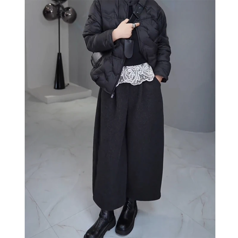 小个子休闲裤女2025年秋季新款裤子爆款显瘦高腰奶奶裤宽松阔腿裤