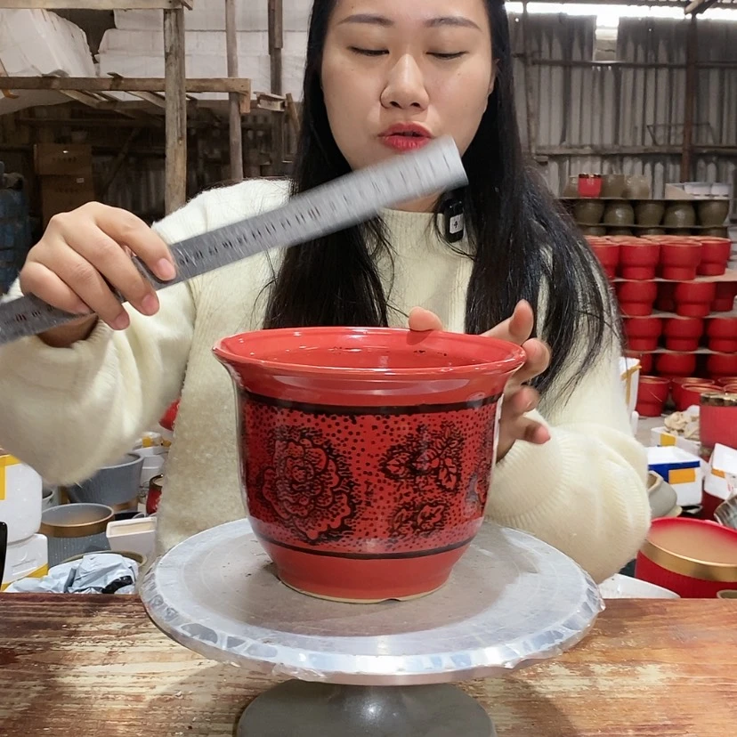 【闪购商品】陶瓷15cm以下黑玫瑰20×15一只瑕疵