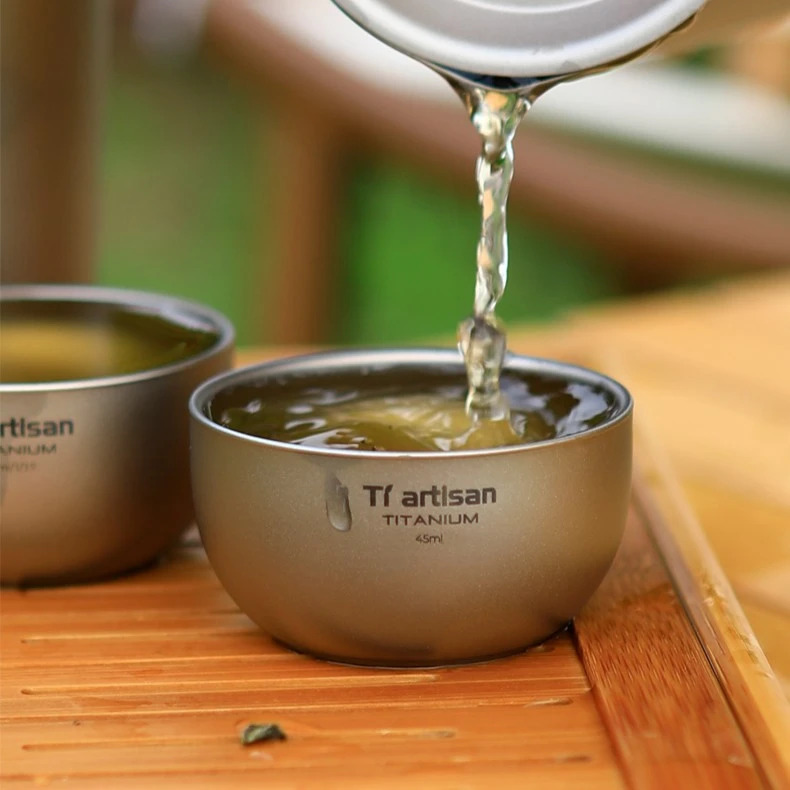 45ml磨砂双层钛杯