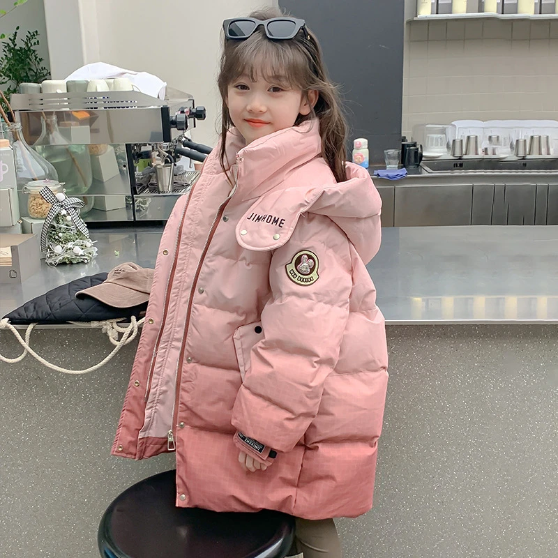女童棉服2024冬季新款儿童洋气羽绒棉衣中大童加厚保暖棉袄外套