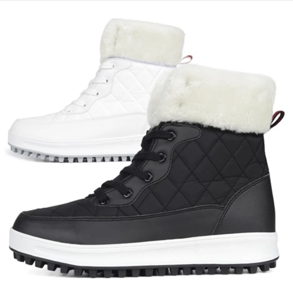 green on高尔夫靴子女士秋冬季鞋子户外时尚小香风防寒保暖NQ164