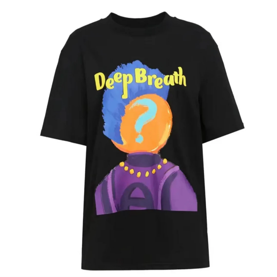 AMASS/阿玛施时尚休闲宽松潮流印花圆领百搭创意T恤5300709