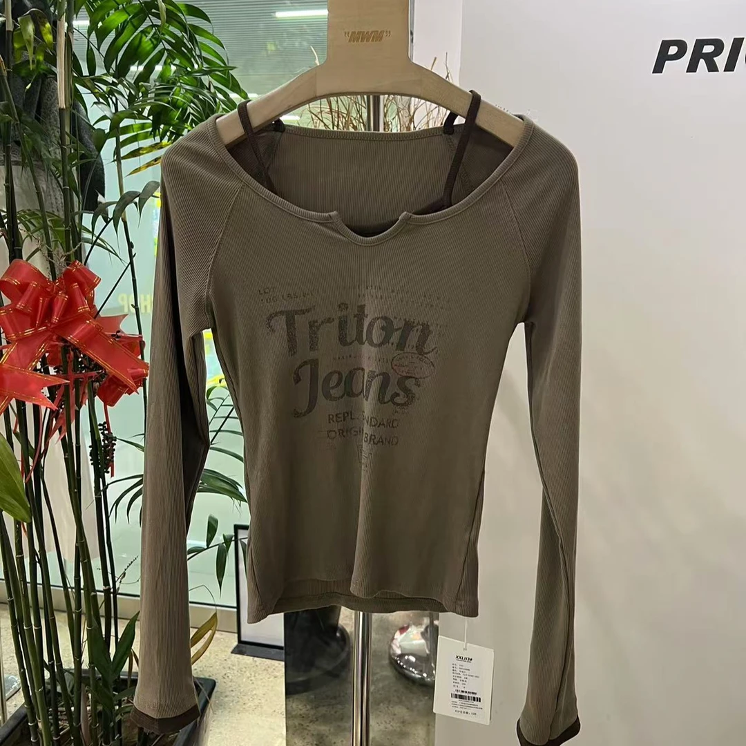 【113#门店新品】假两件净版小衫X891120986