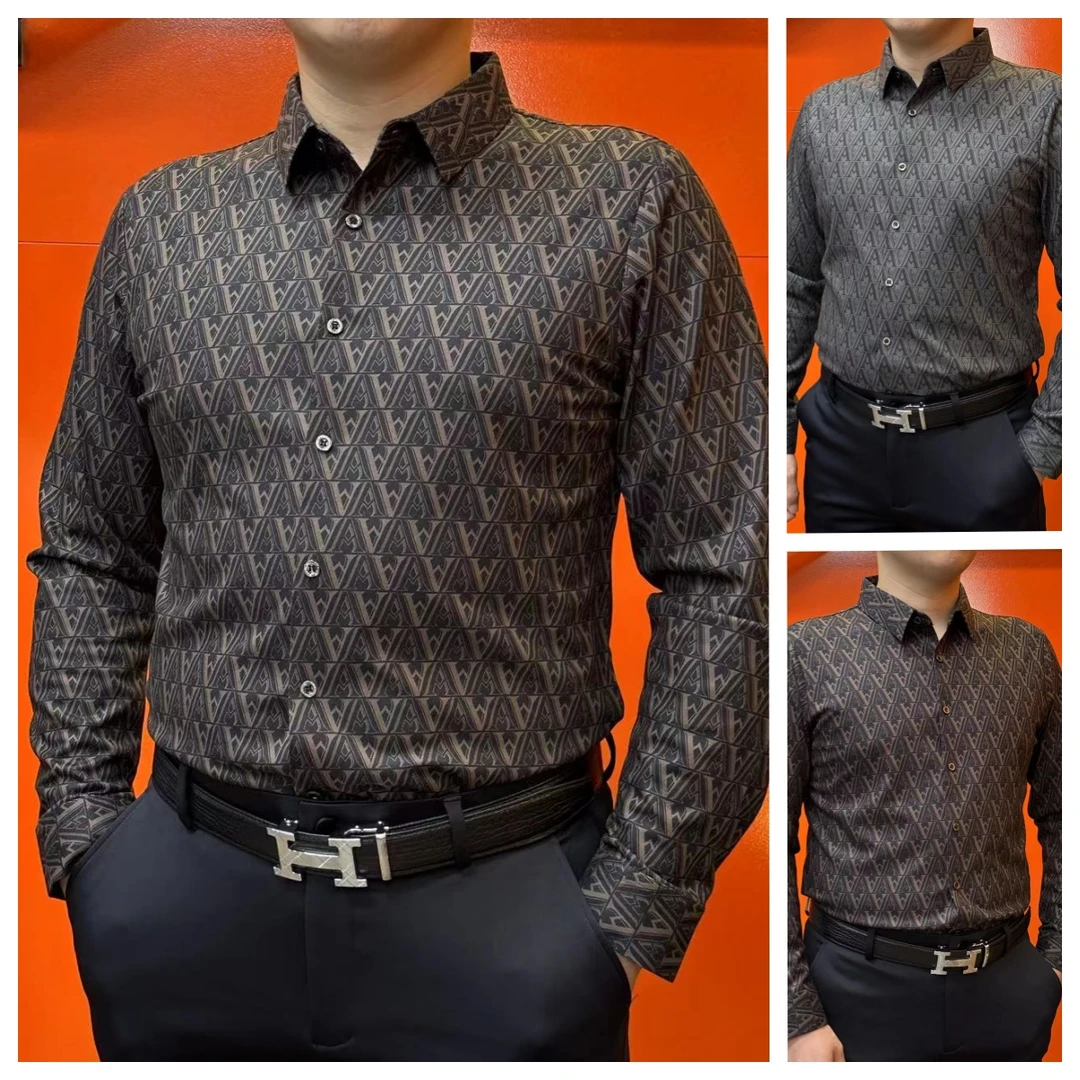 杰克朗博24年秋季新款男士休闲针织衬衫9555