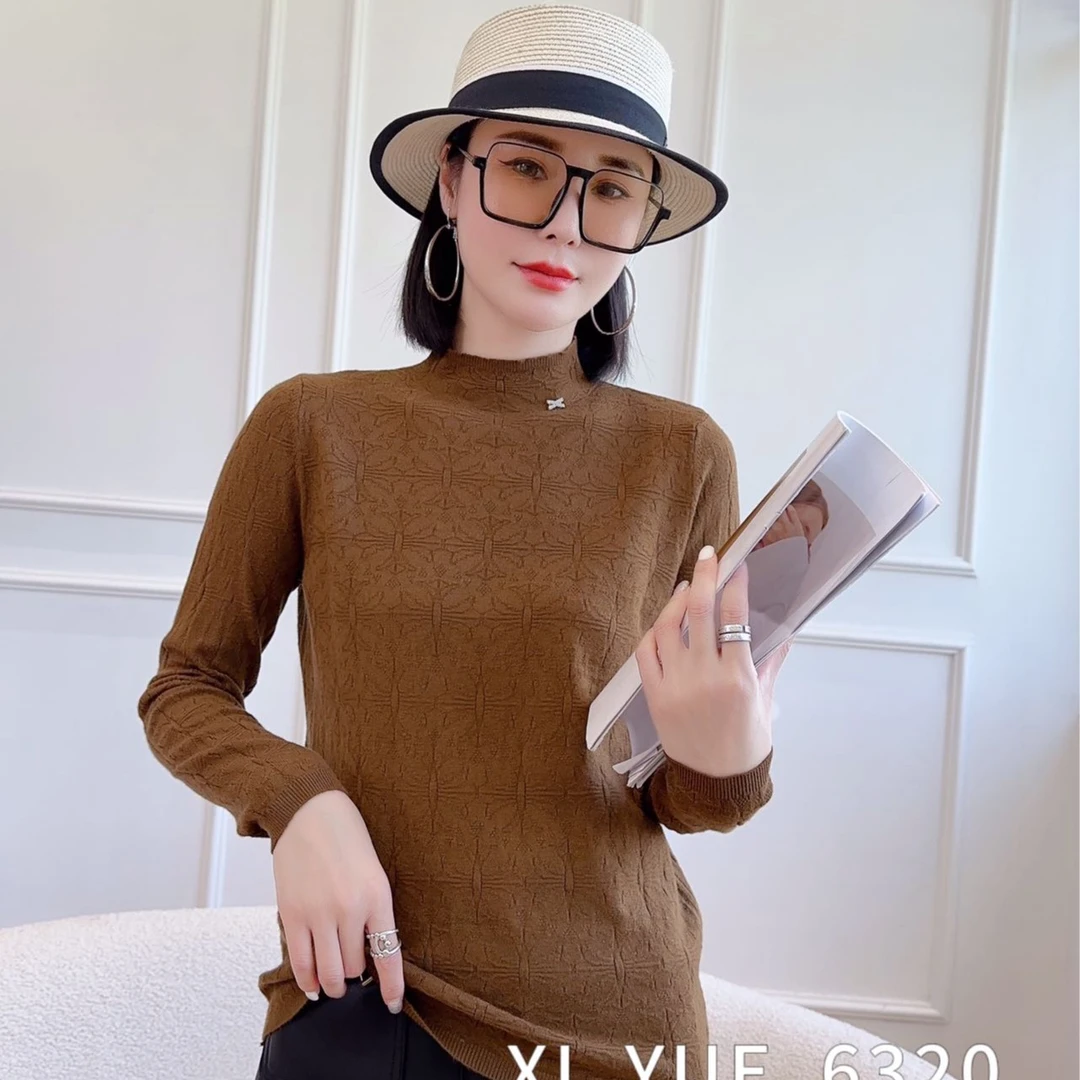 A6320半高领秋冬显瘦百搭简约长袖款内搭上衣 XX