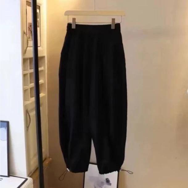 C868夏季时尚休闲百搭显瘦裤腿抽绳款灯笼裤