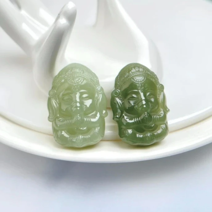 天然和田玉手工雕刻小精品时尚挂件大气霸气象神精雕大气时尚吊坠