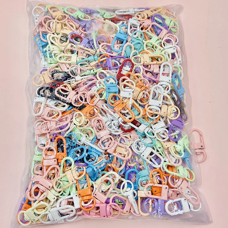 糖果色钥匙扣门扣彩色烤漆门扣工艺钥匙扣8字扣虾米扣包包扣蓜件