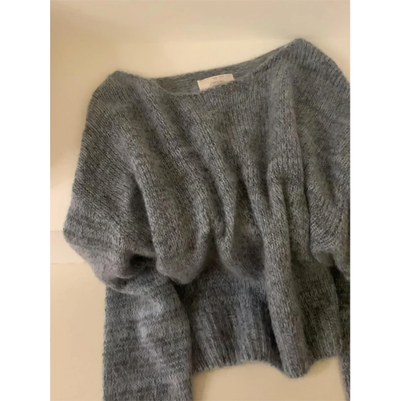 真心舒服！不能错过！墙裂推荐！灰色慵懒毛衣软糯松弛感针织衫女