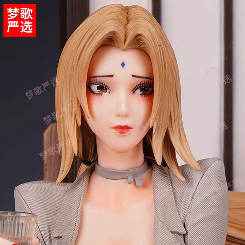 44cm乌塔醉影纲手双头雕坐姿忍者动漫国潮礼品GK手办桌搭模型摆件