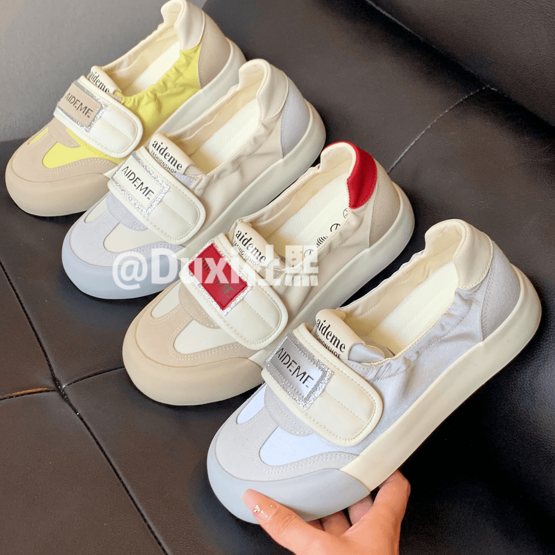 2024新款浅口魔术贴德训鞋百搭秀气透气