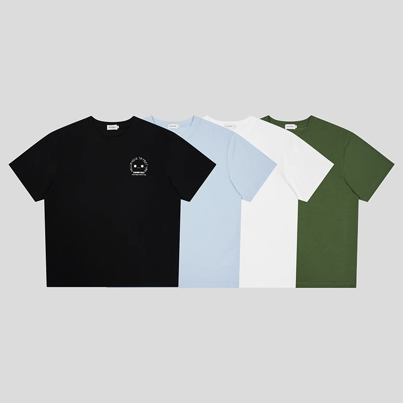 GOODBAI Nice To Meet You印花oversize短袖T恤