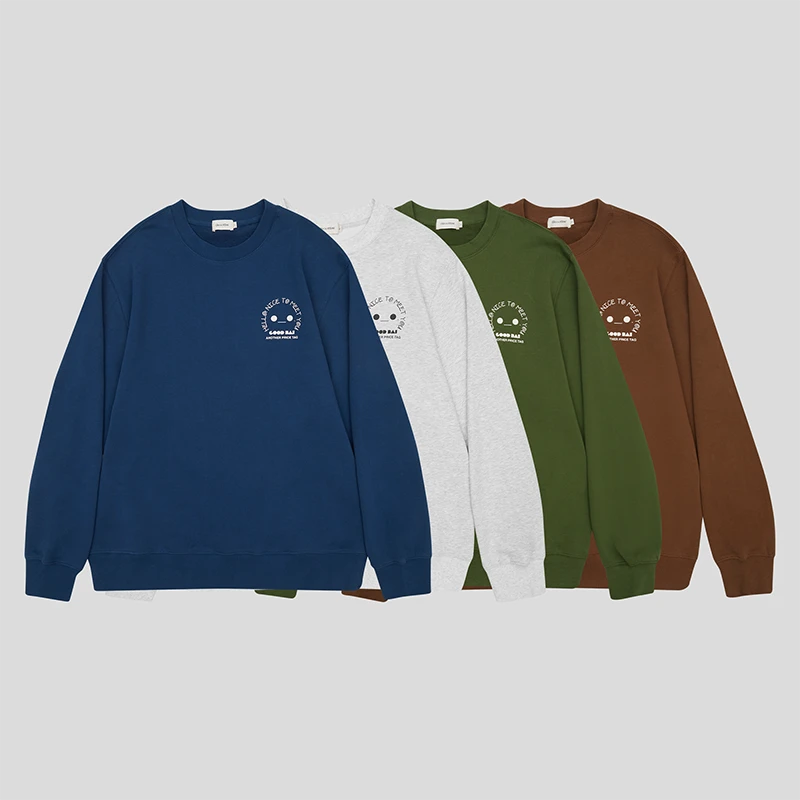 GOODBAI Nice To Meet You印花oversize圆领卫衣