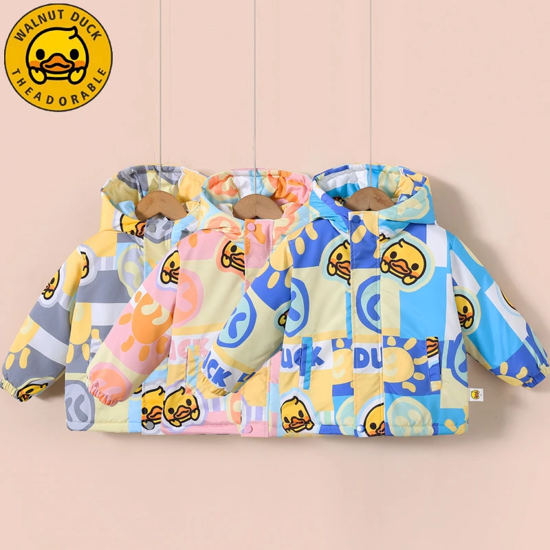 小黄鸭秋冬季2022新款男女儿童装棉衣袄外套洋气加棉加厚宝宝棉服
