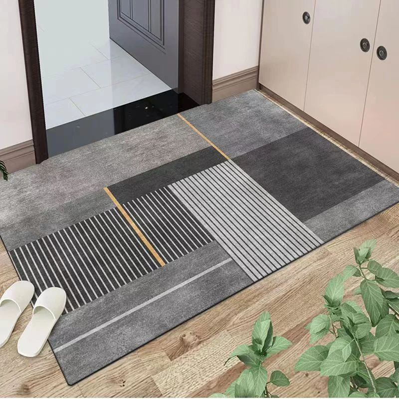 霓虹莱硅藻泥底防滑裁剪入户地垫简约地毯门口玄关轻奢风吸水脚垫