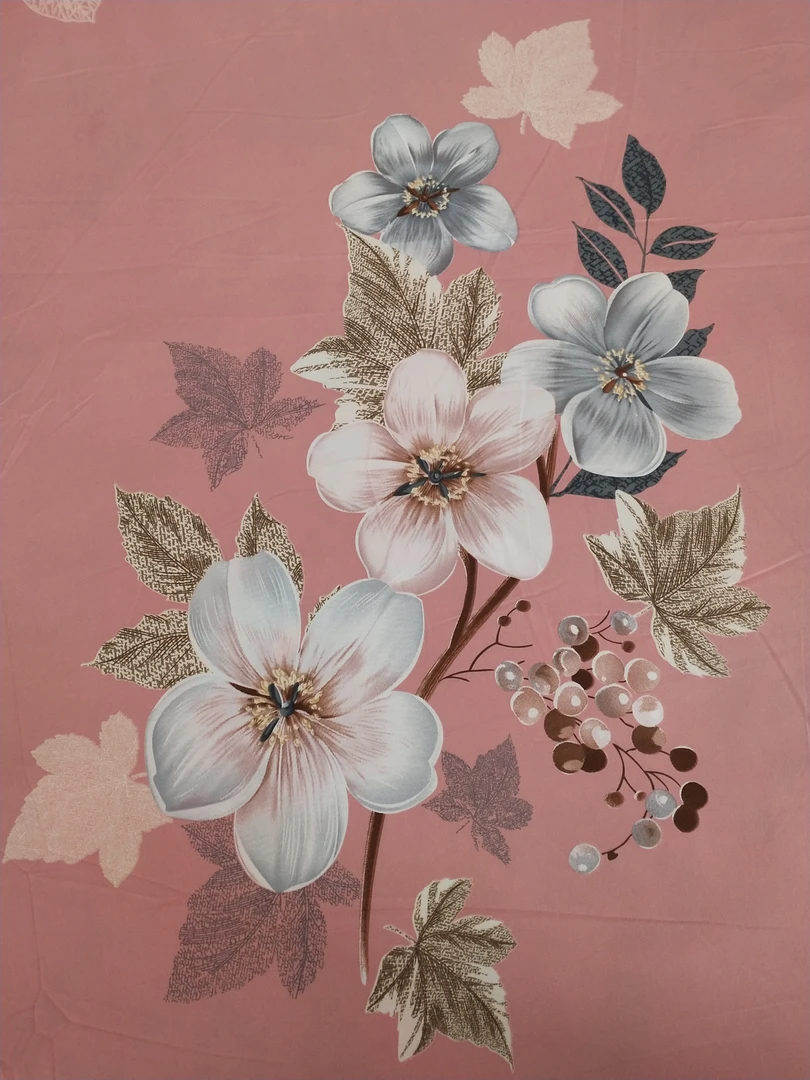 粉色花卉@  2.0×2.35加厚斜纹双人床单  舒适 柔软 亲肤 透气