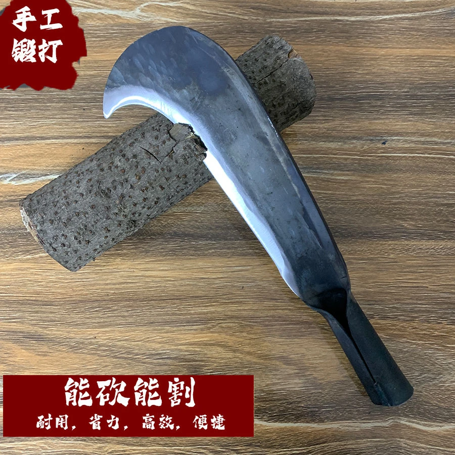 锰钢锻打弹簧钢柴刀老式农村专用砍柴刀户外高锰钢砍柴刀纯手工