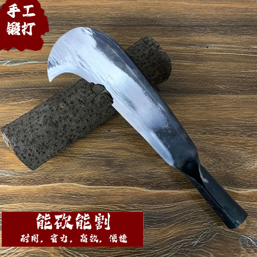 锰钢锻打弹簧钢柴刀老式农村专用砍柴刀户外高锰钢砍柴刀纯手工