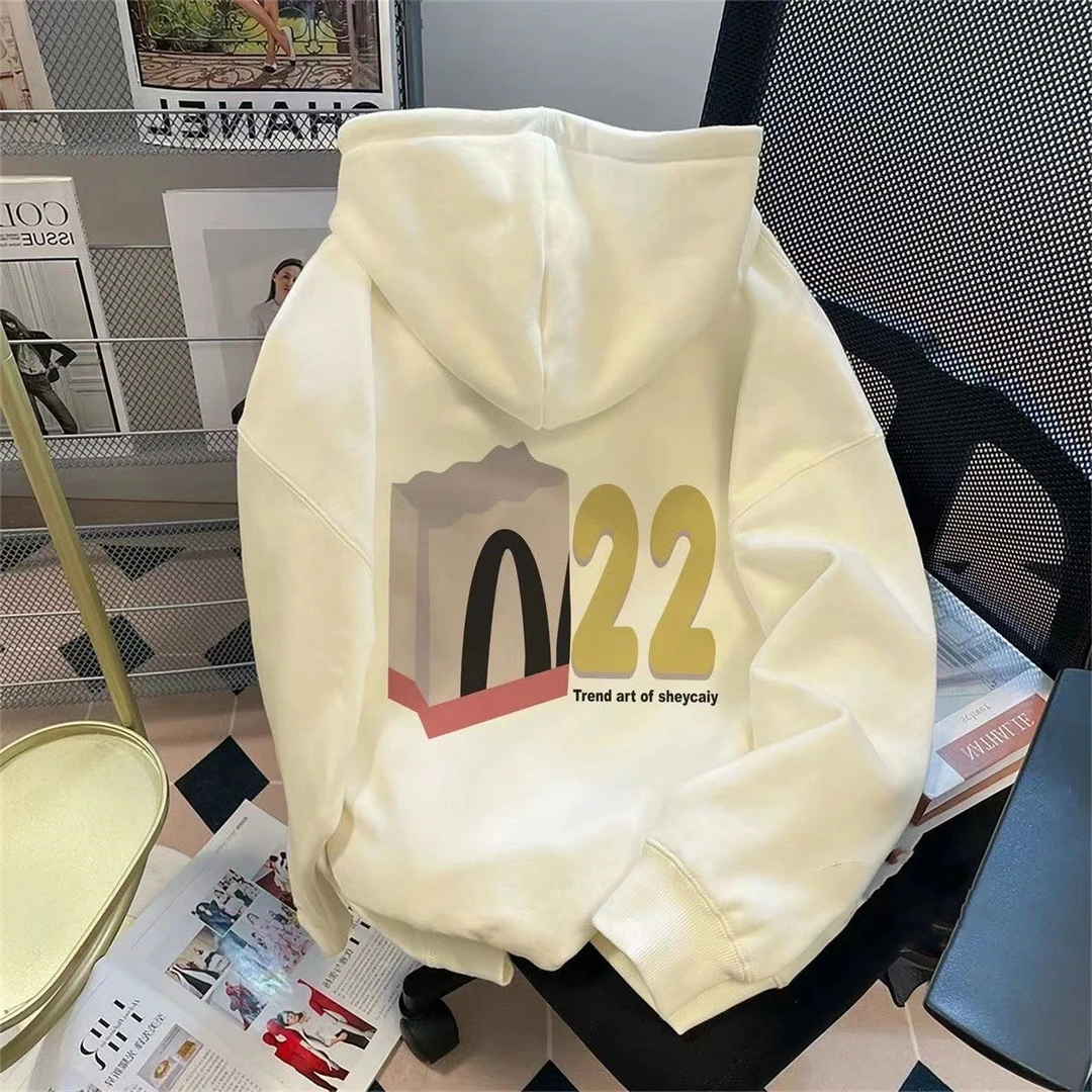 纯棉卫衣男女学生潮流新款宽松韩版百搭秋冬季加绒加厚连帽卫衣男