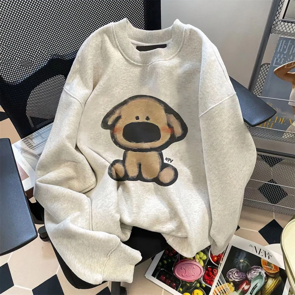 秋冬纯棉圆领卫衣男女ins运动大码潮牌舒适学生情侣衣服套头美式