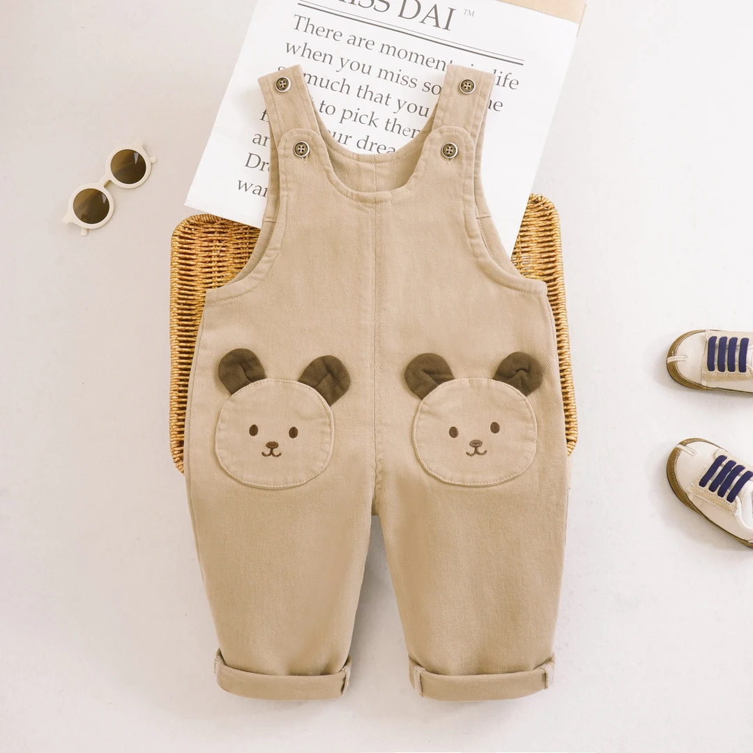 宝宝背带裤春秋季可爱洋气0-4婴幼儿小童连体外穿裤子男女休闲裤