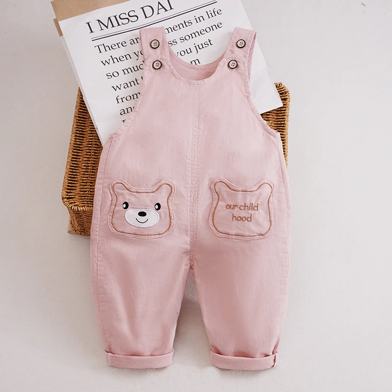 宝宝背带裤春夏薄款男儿童休闲裤夏季洋气女婴儿裤子渐变丁达尔风