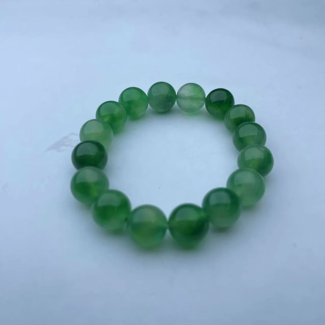 高货碎花翡翠手串12mm 89