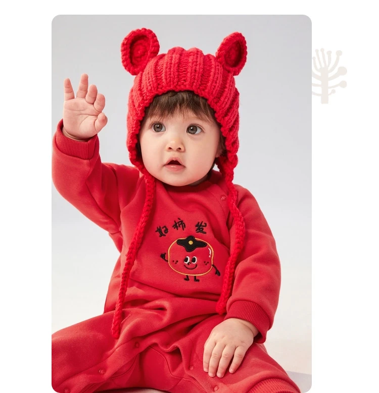 巴L女宝加绒连体衣外穿服66码