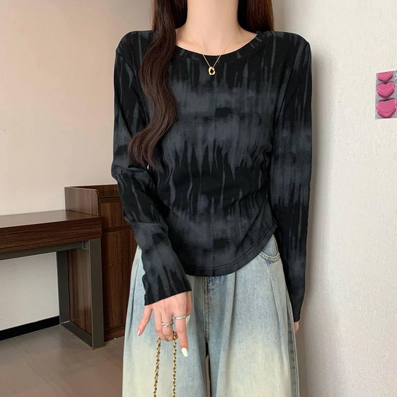 yoewshean/羽媗微胖妹妹大码女装显瘦修身新款百搭长袖内搭打底衫