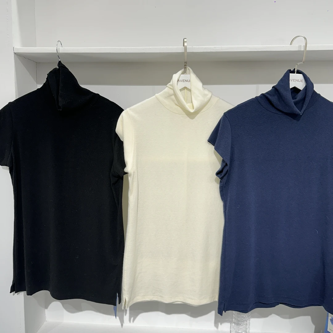 【AVENUE】秋冬半袖高领均码纯色打底