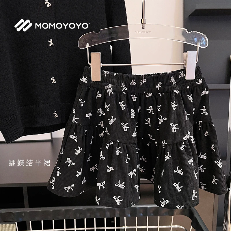 【小俏皮】春秋季女童洋气蝴蝶结半裙儿童甜美风公主裙6978D
