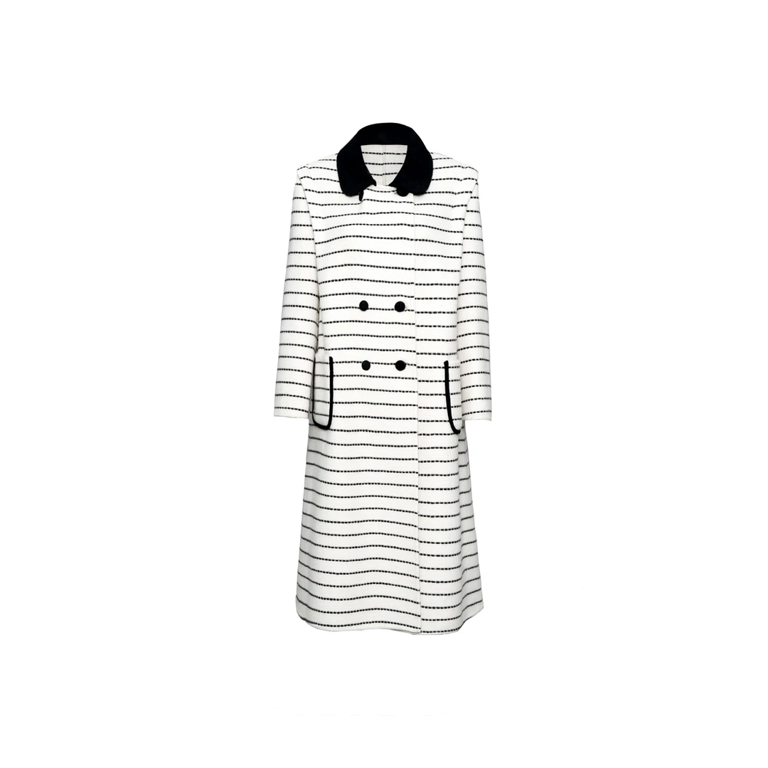 复刻回忆Du家设计赫本风双面羊毛大衣9106