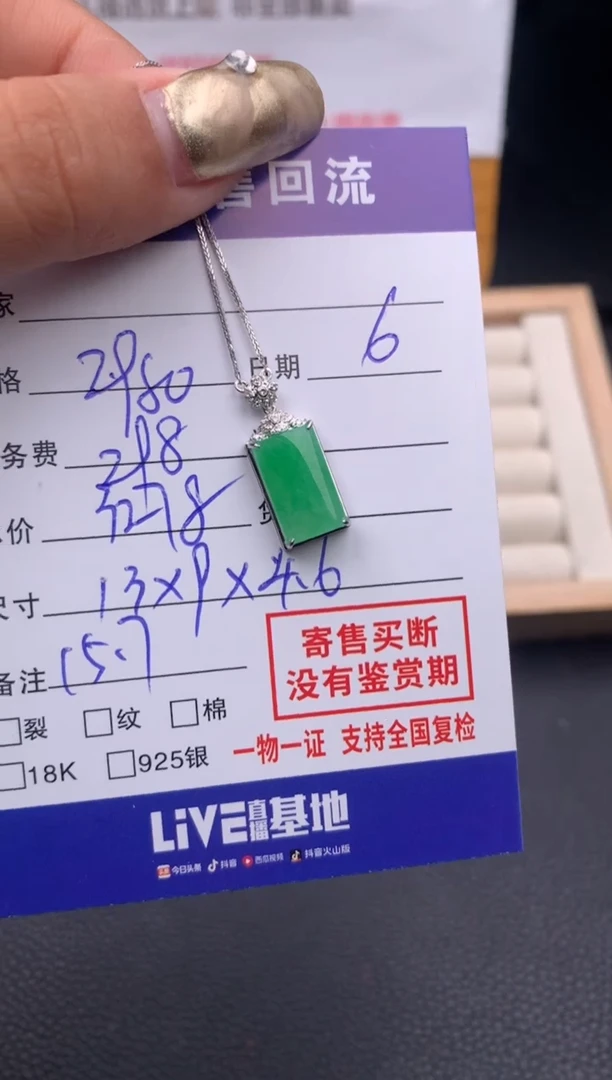 【闪购商品】翡翠颈饰18K金镶嵌10114344