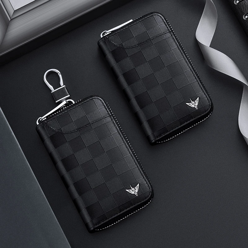 保罗2024新款钥匙包男真皮多功能大容量腰挂钥匙卡包二合一收纳包