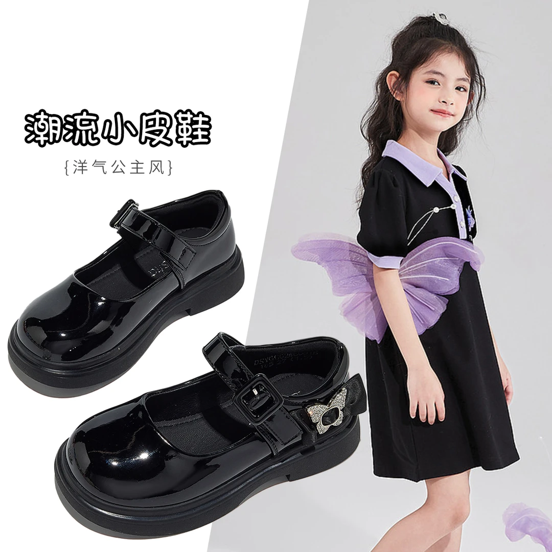 笛莎女童鞋子儿童公主小皮鞋2025新款春秋女孩洋气玛丽珍豆豆单鞋