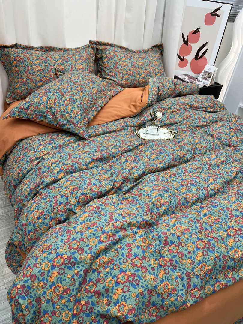 【工厂直销】冬日暖阳生姜四件套保暖亲肤舒适床上用品FH