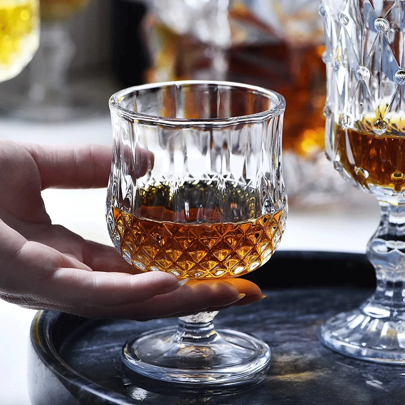 【6只装大号】ins欧式高颜值加厚玻璃杯鸡尾高脚杯家用杯子xz