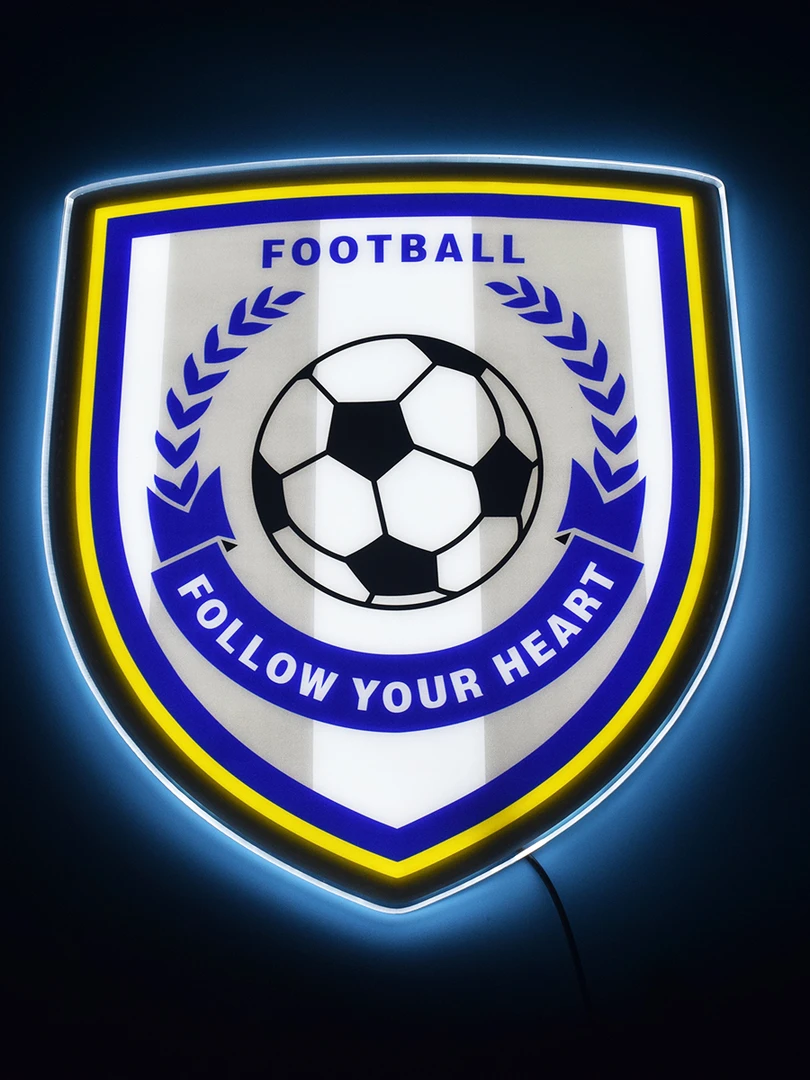 足球五大联赛球迷发光家居装饰灯沙发背景灯进门灯酒吧客厅氛围灯