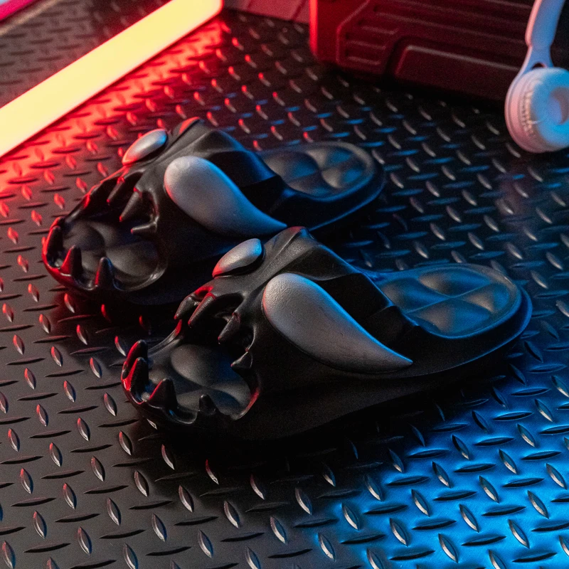 夏季外穿男士新款拖鞋厚底室内防滑个性时尚潮流毒液情侣凉拖鞋