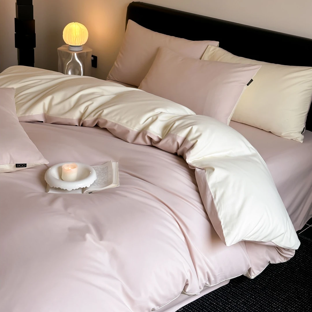 慕宸【纯色磨毛四件套】简约轻奢全棉纯棉磨毛柔软亲肤床品秋冬A类