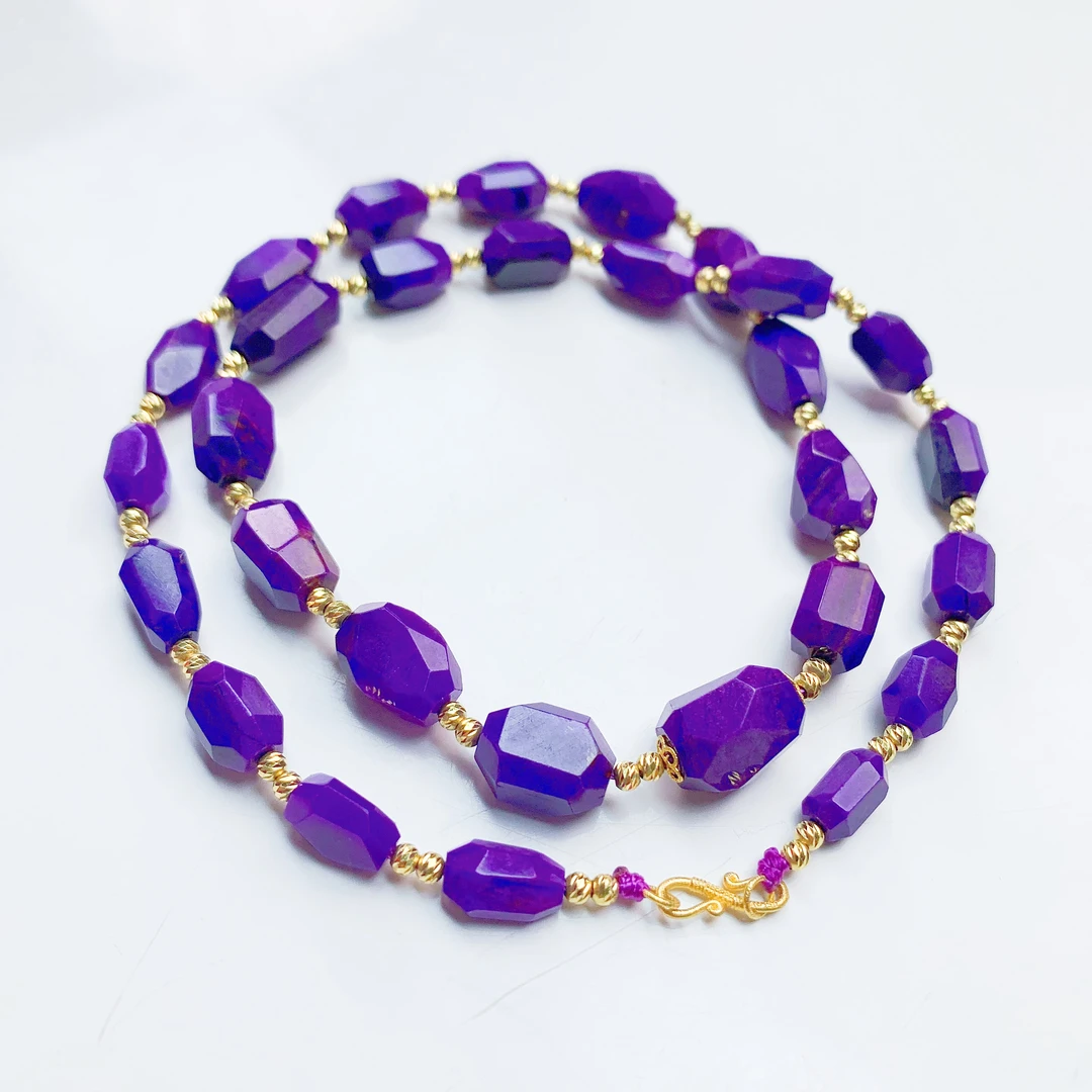 匡氏K姐18K传承级舒俱来切面皇家紫项链 Z-HL-A8734（多样性发一）