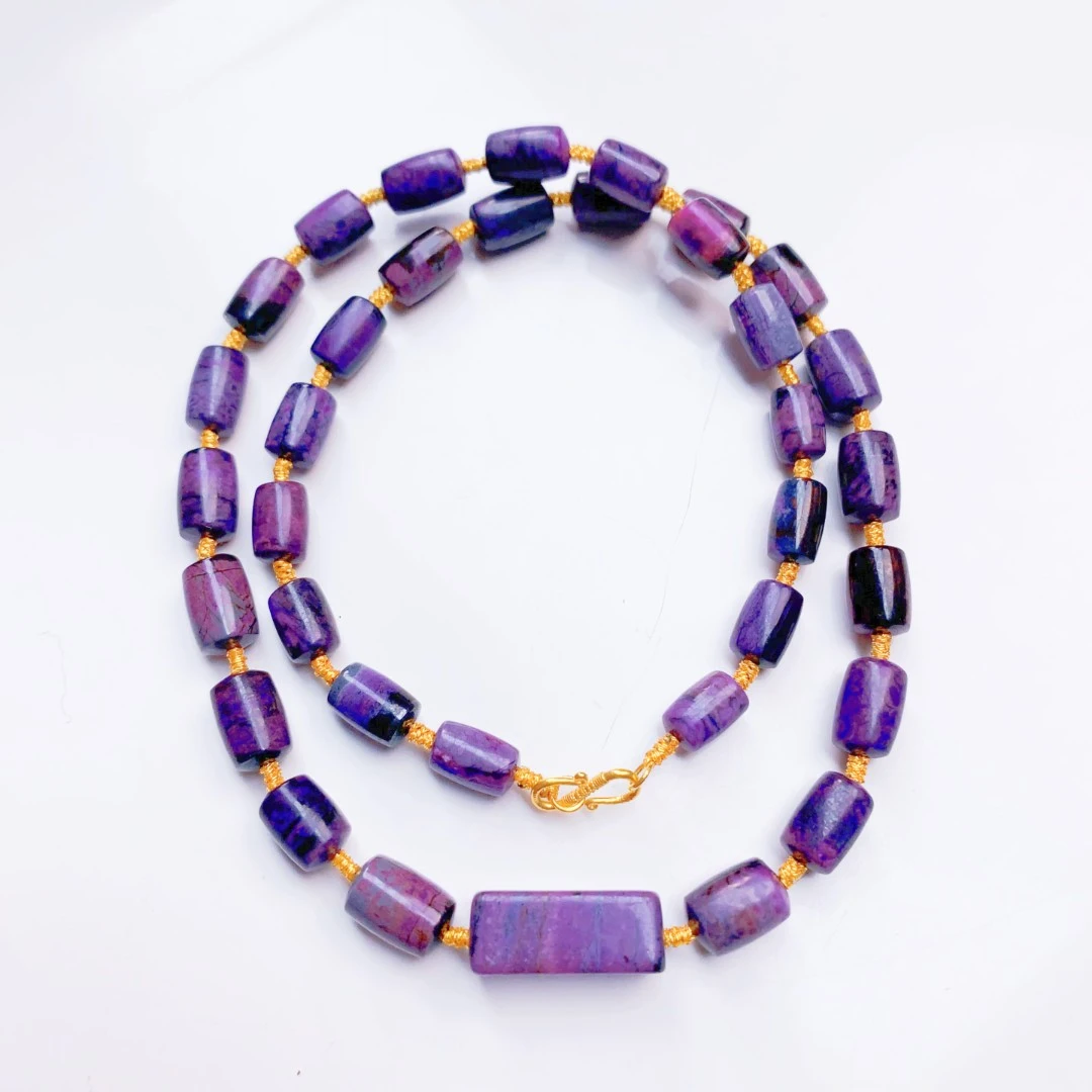 匡氏K姐 18K金舒俱来泥地樱花桶珠项链 Z-HL-A9039（多样性发一）