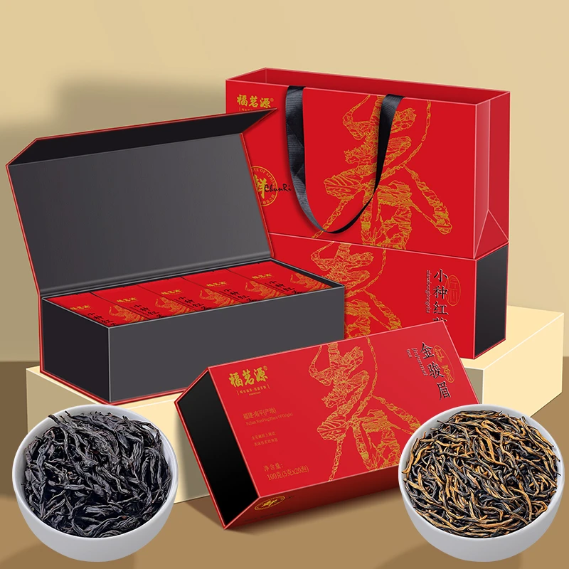 福茗源茶叶 特级武夷山金骏眉正山红茶小种小泡袋礼盒年货送礼