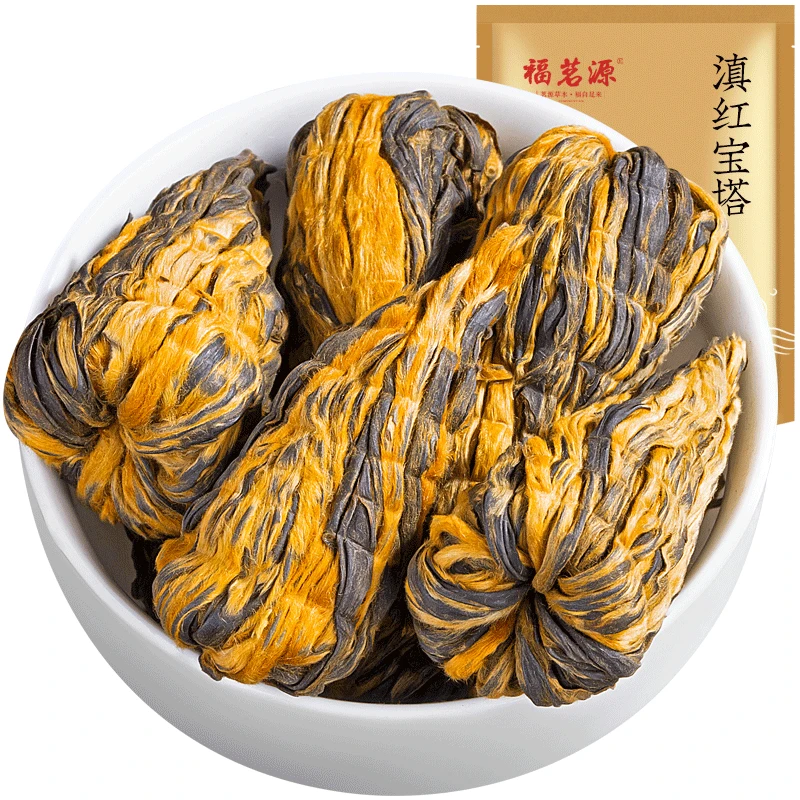 福茗源茶叶滇红宝塔红茶新茶特级春茶金丝金芽浓香型红茶散装250g