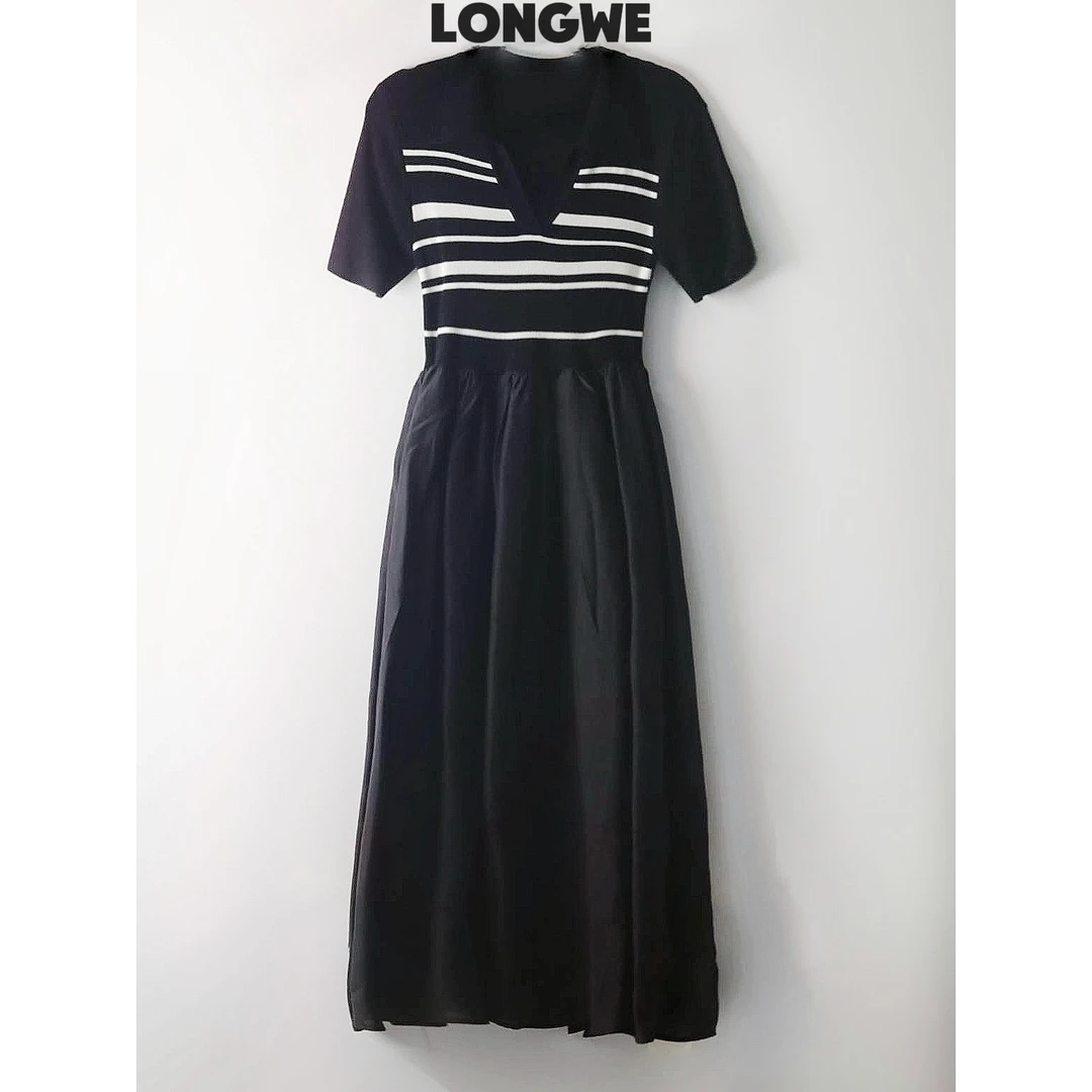 杨树林条纹连衣裙 夏季新款连衣裙WE21070