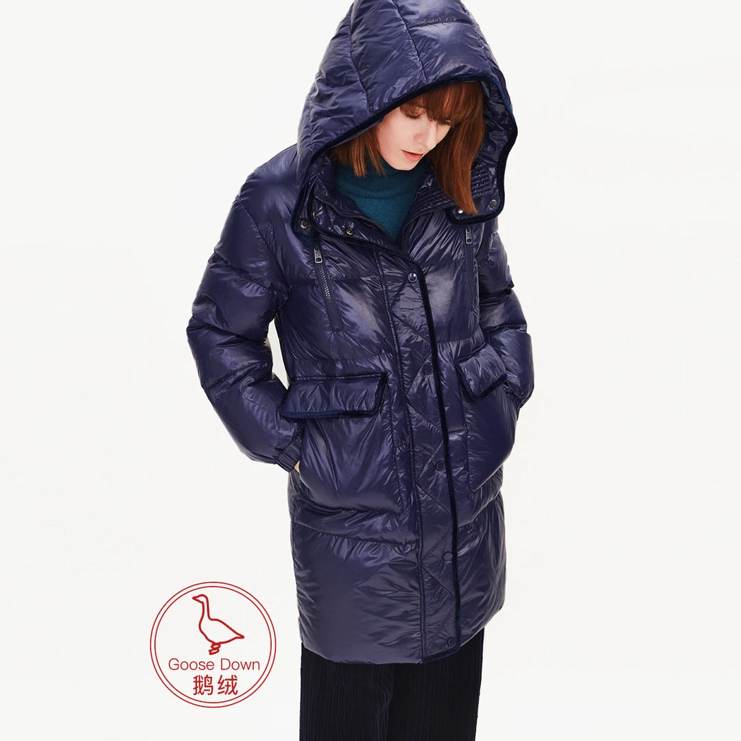 super.natural【YR12】女士鹅绒服羽绒服长款时尚休闲潮流女款