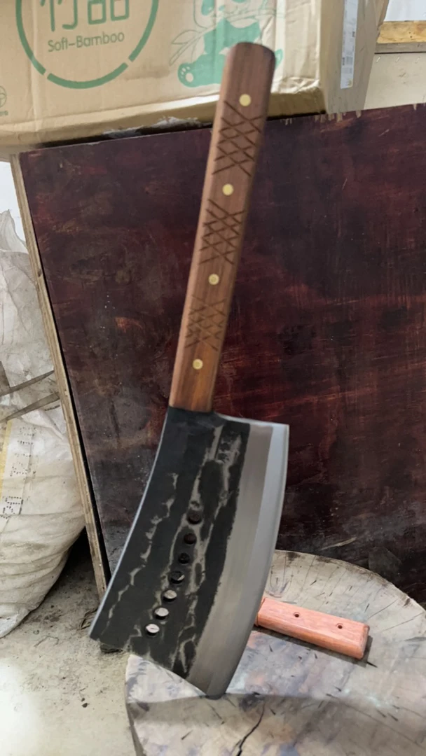 加长手柄七星斩骨刀砍骨刀砍骨手工锻造锋利加厚加重剁猪牛骨商用