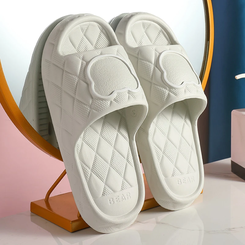 男女新款拖鞋夏季2024室内家居防滑厚底情侣网红卡通大小熊凉拖男