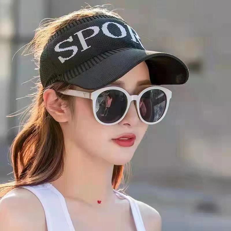 男女夏季防晒三件套遮阳空顶帽网红同款墨镜透气冰袖户外百搭帽子