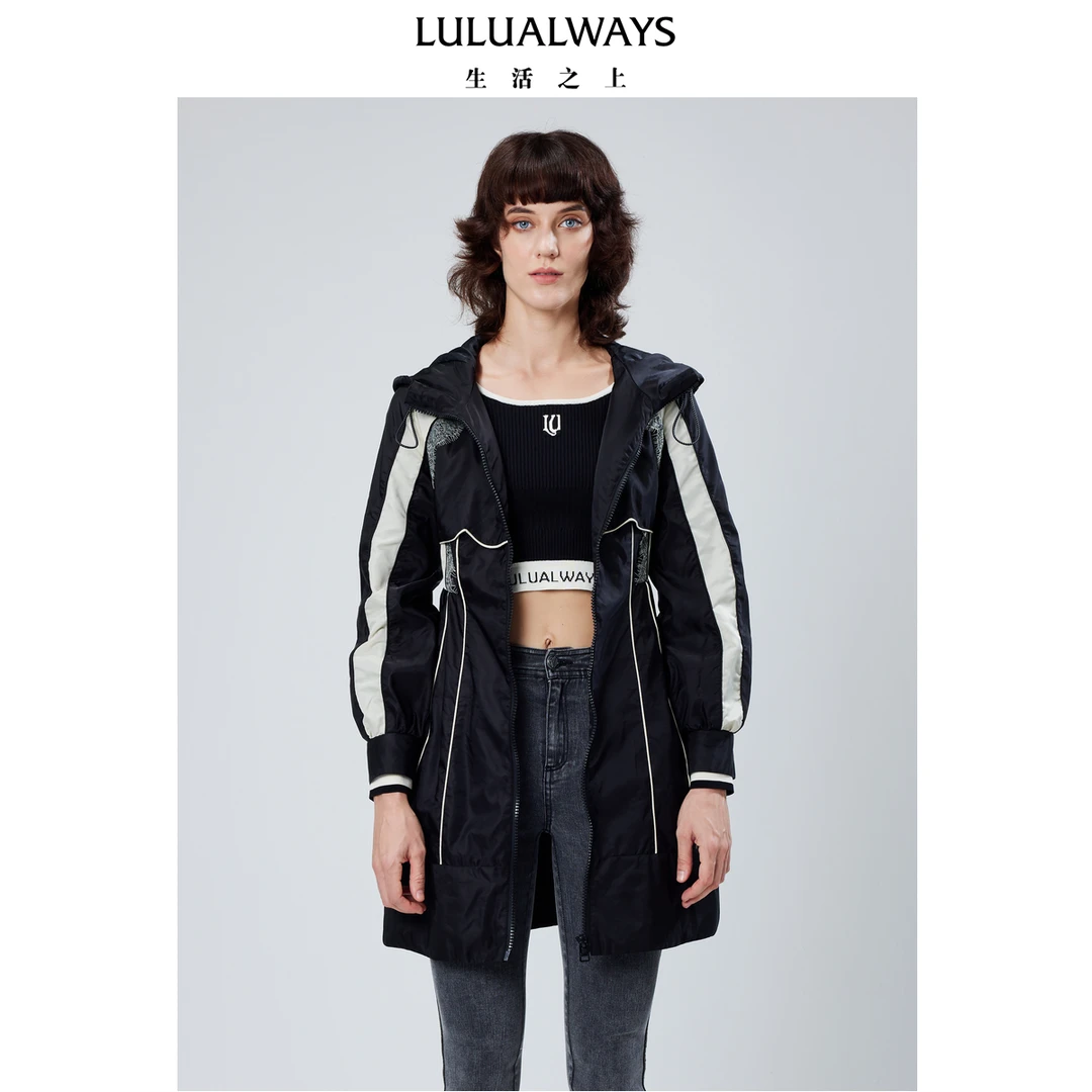 【力力淘专属】LULUALWAYS经典连帽中长款外套